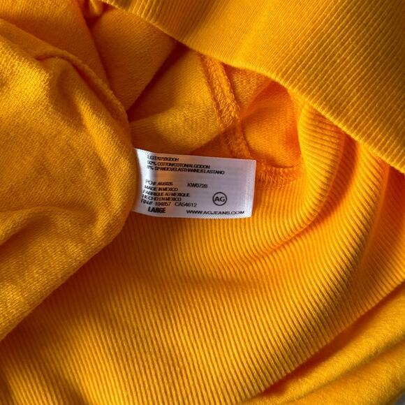AG Kylan Crop Tie Sweatshirt in Golden Ochre Size L - Picture 7 of 10